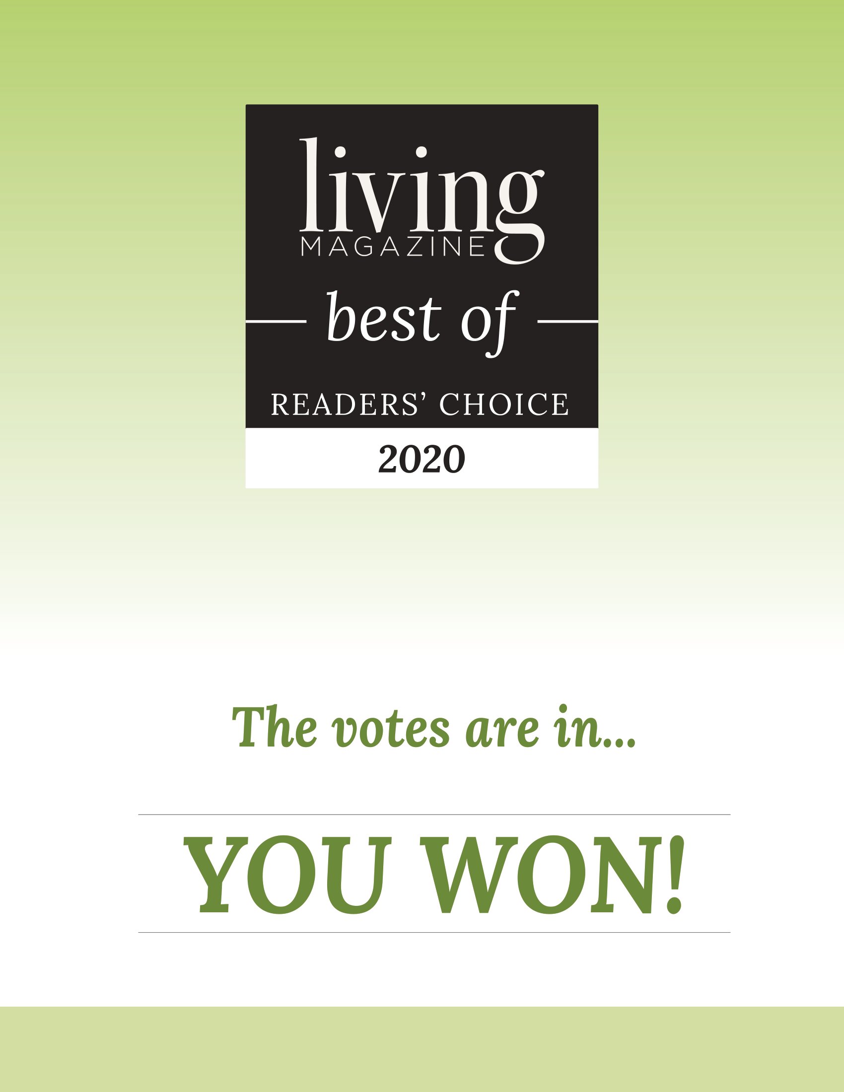 Living Magazine’s 8th annual Reader’s Choice Awards "Best Attorney"